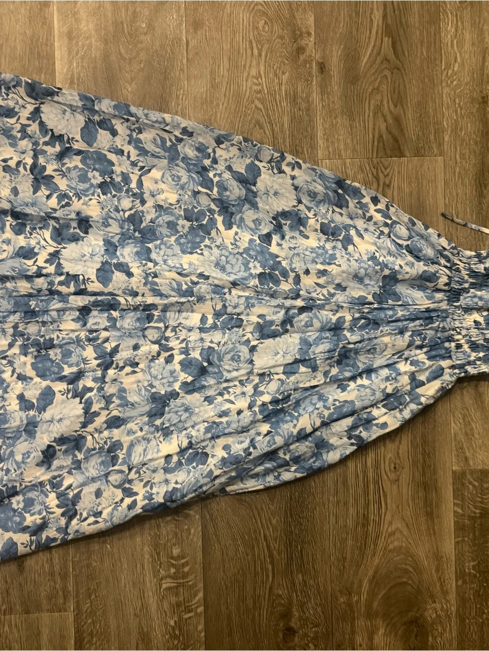 Abercrombie & Fitch Blue & White Floral Smocked Maxi Dress XXS